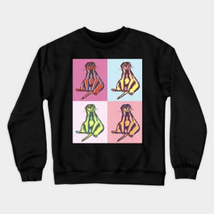 Meerkat Pop Art Style Crewneck Sweatshirt